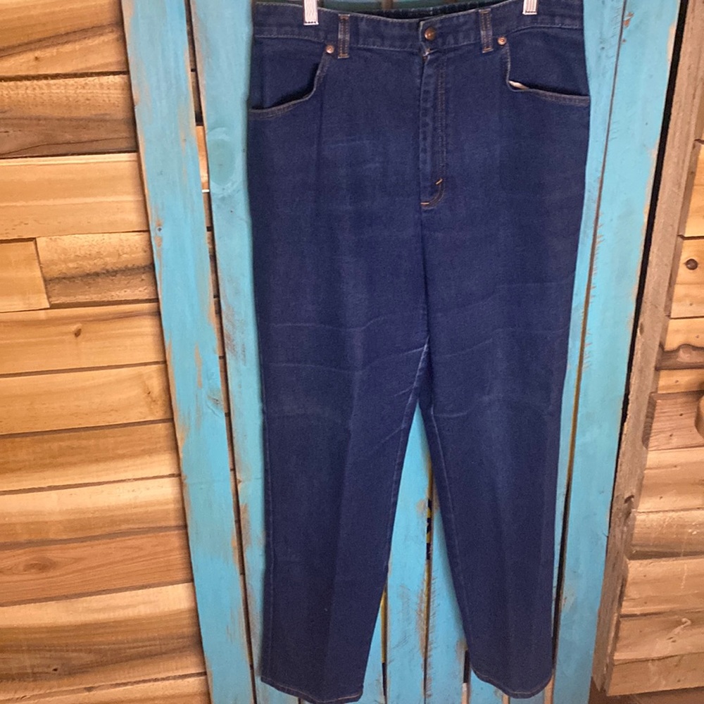 Vintage 80s Levi’s 573 elastic waist high waisted tapered leg jeans size 12 USA